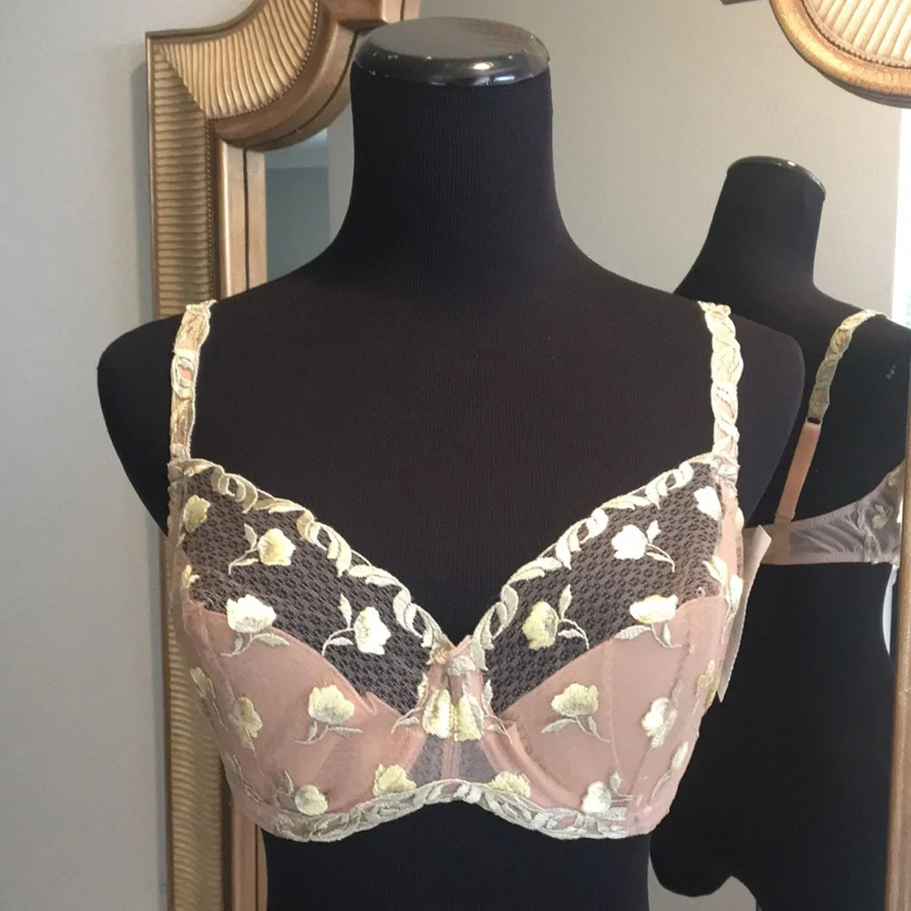 Paris’s by Amir Gold floral demi‎ bra